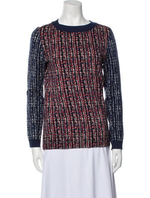 Tory Burch Printed Crew Neck Sweater