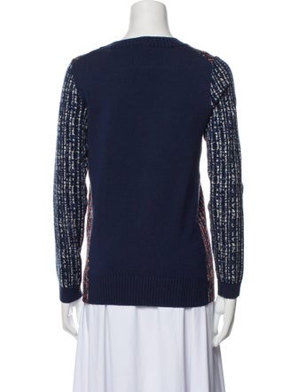 Tory Burch Printed Crew Neck Sweater