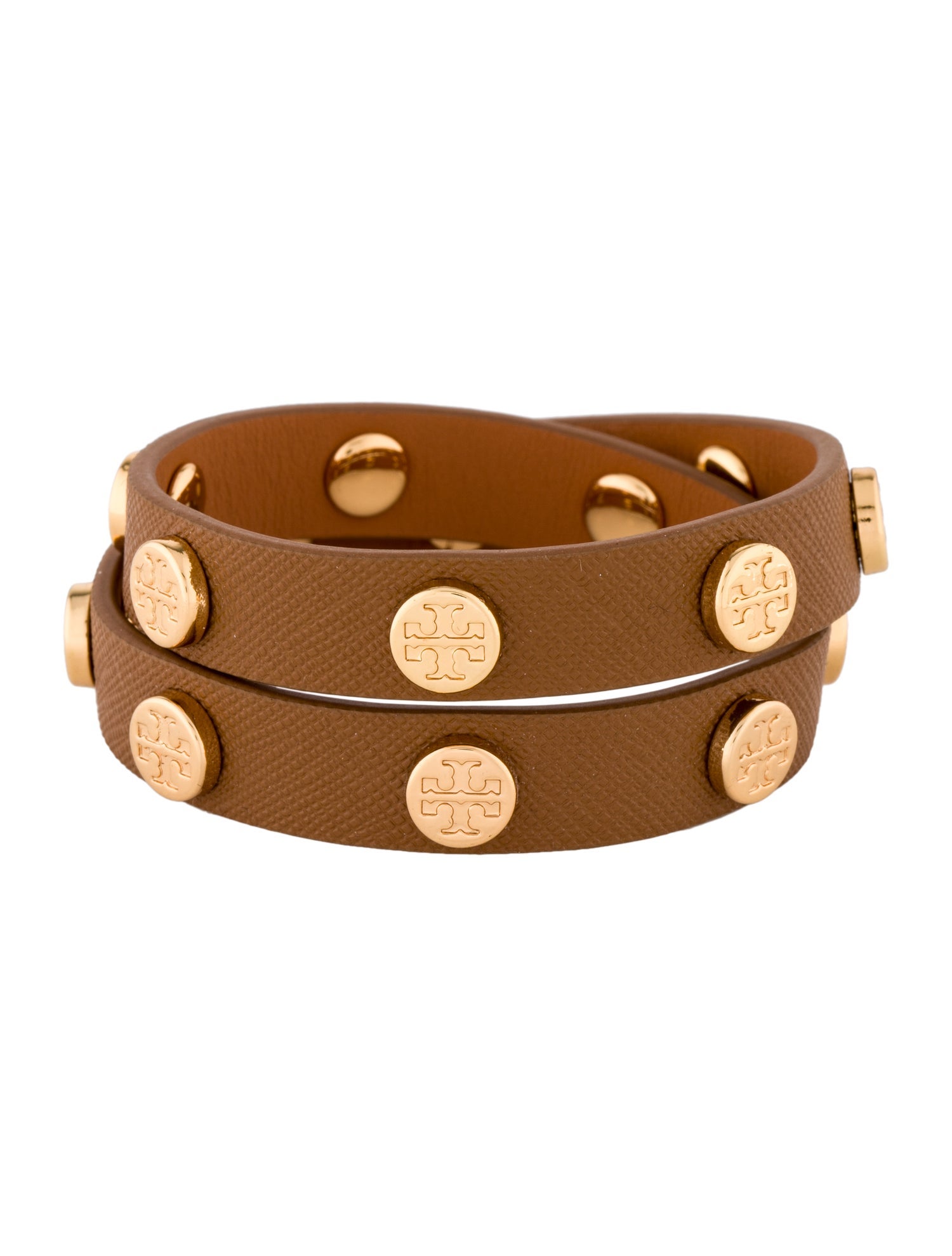 Tory Burch Double logo Stud Wrap Bracelet