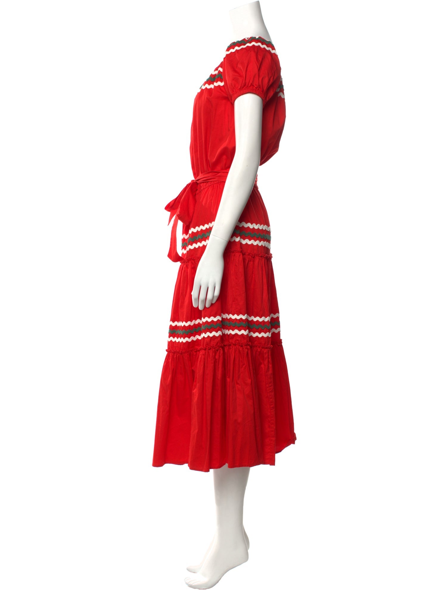 Tory Burch
 Striped Ribbed Polo Midi-Dress main image 1