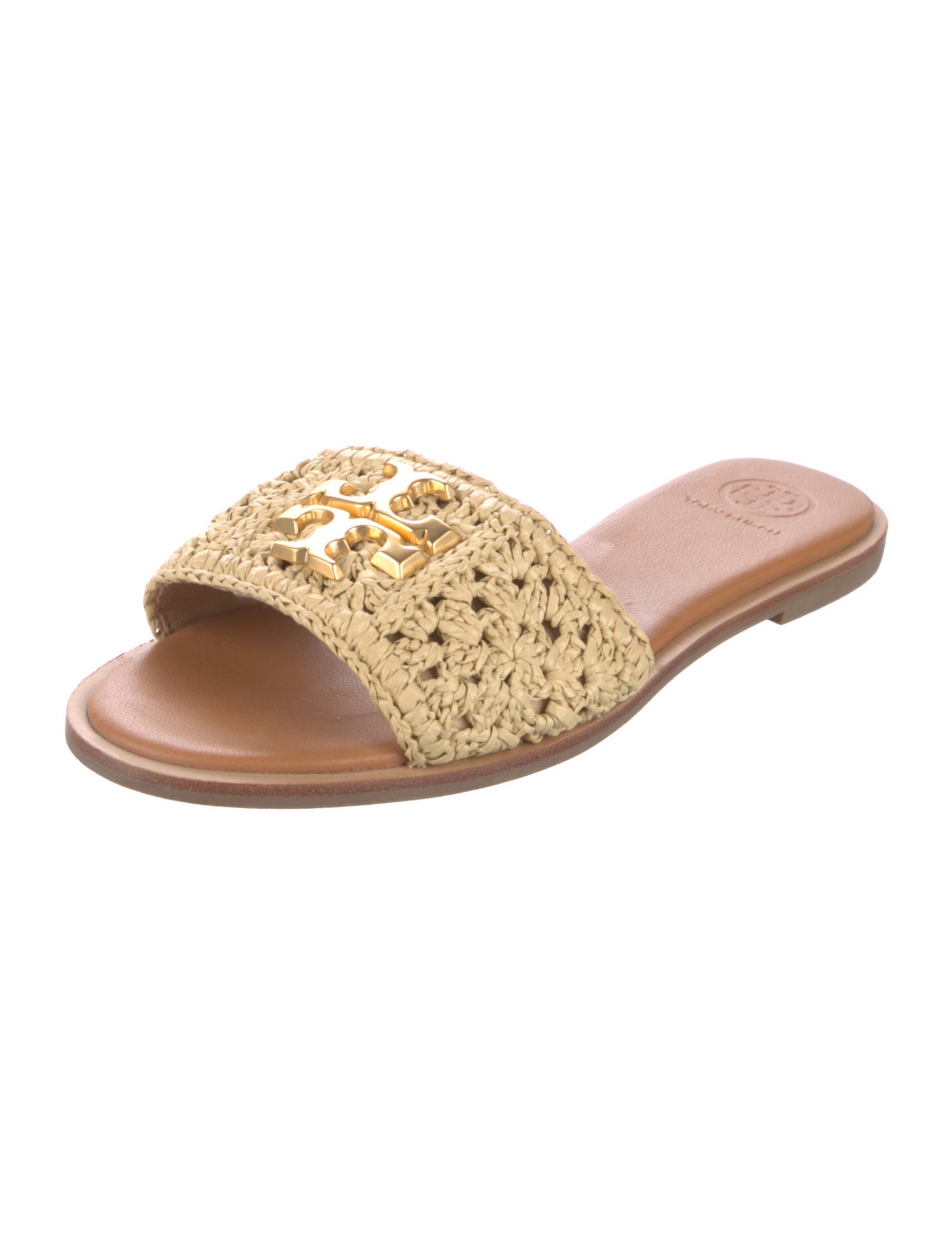 Tory Burch Raffia Slides