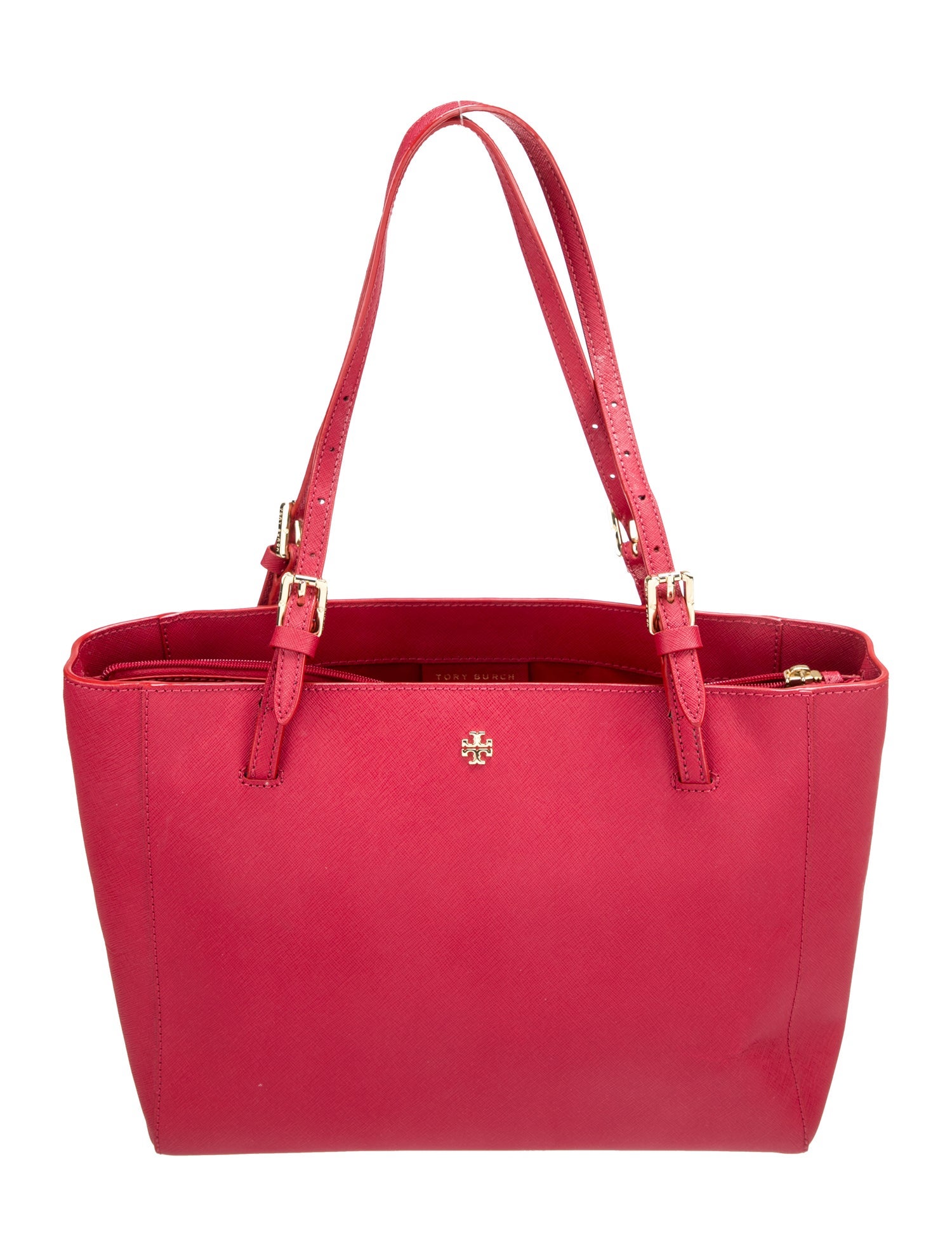 Tory Burch Saffiano Leather Tote Bag Red Totes, Handbags WTO640029