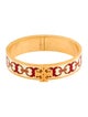 Tory Burch Kira Ground-Off Logo Enamel Hinge Bangle