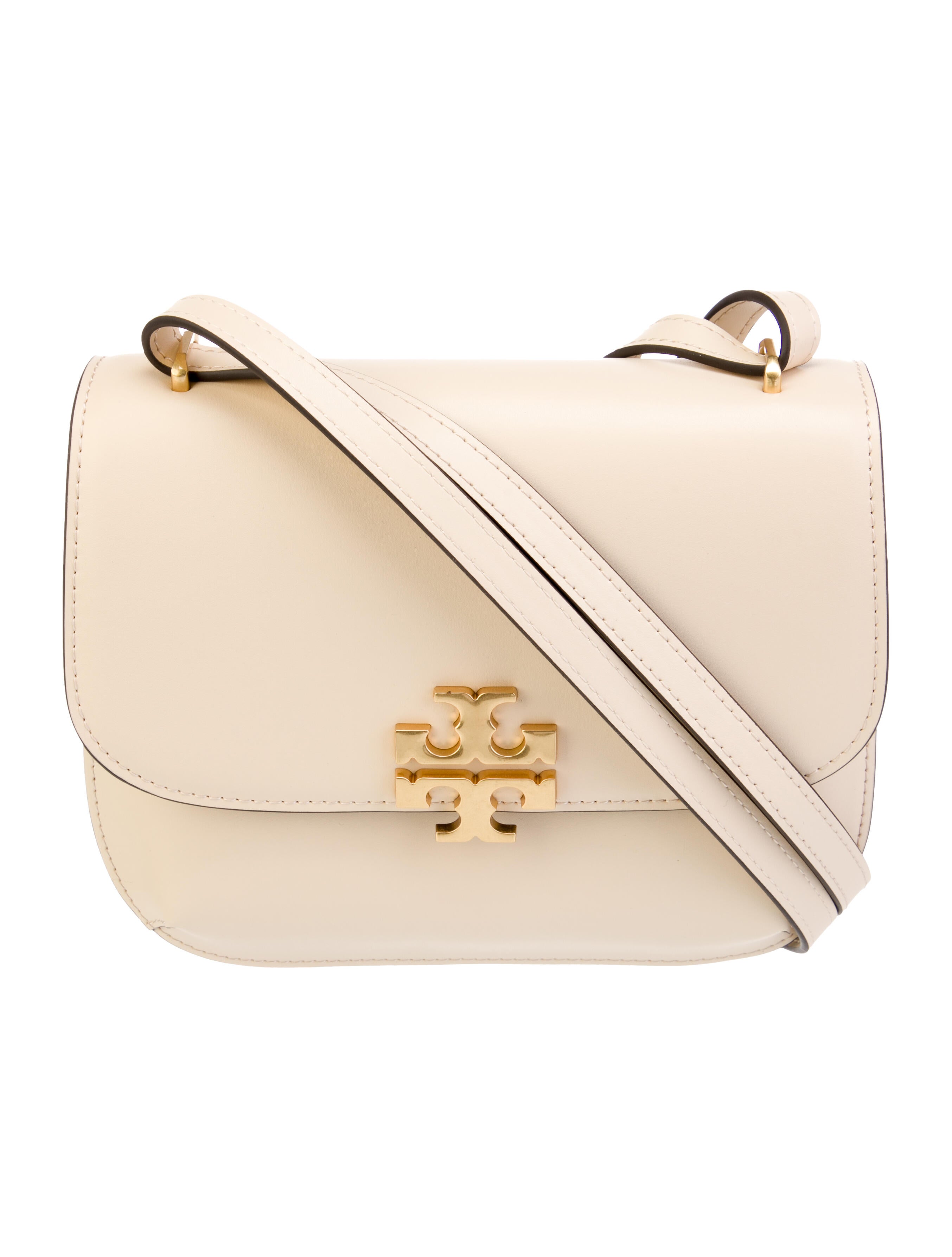 Tory Burch Eleanor Slim Saddlebag - Neutrals Shoulder Bags