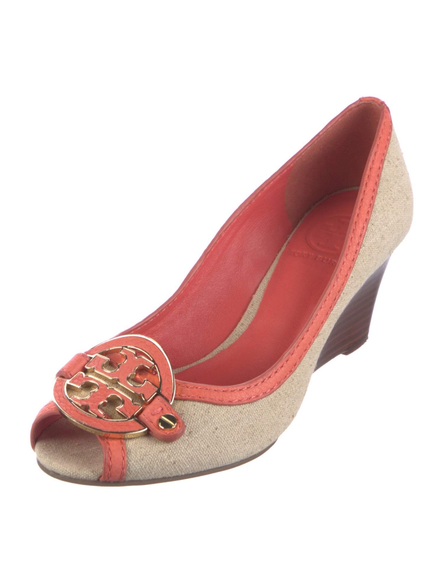 Tory Burch Canvas Colorblock Pattern Espadrilles