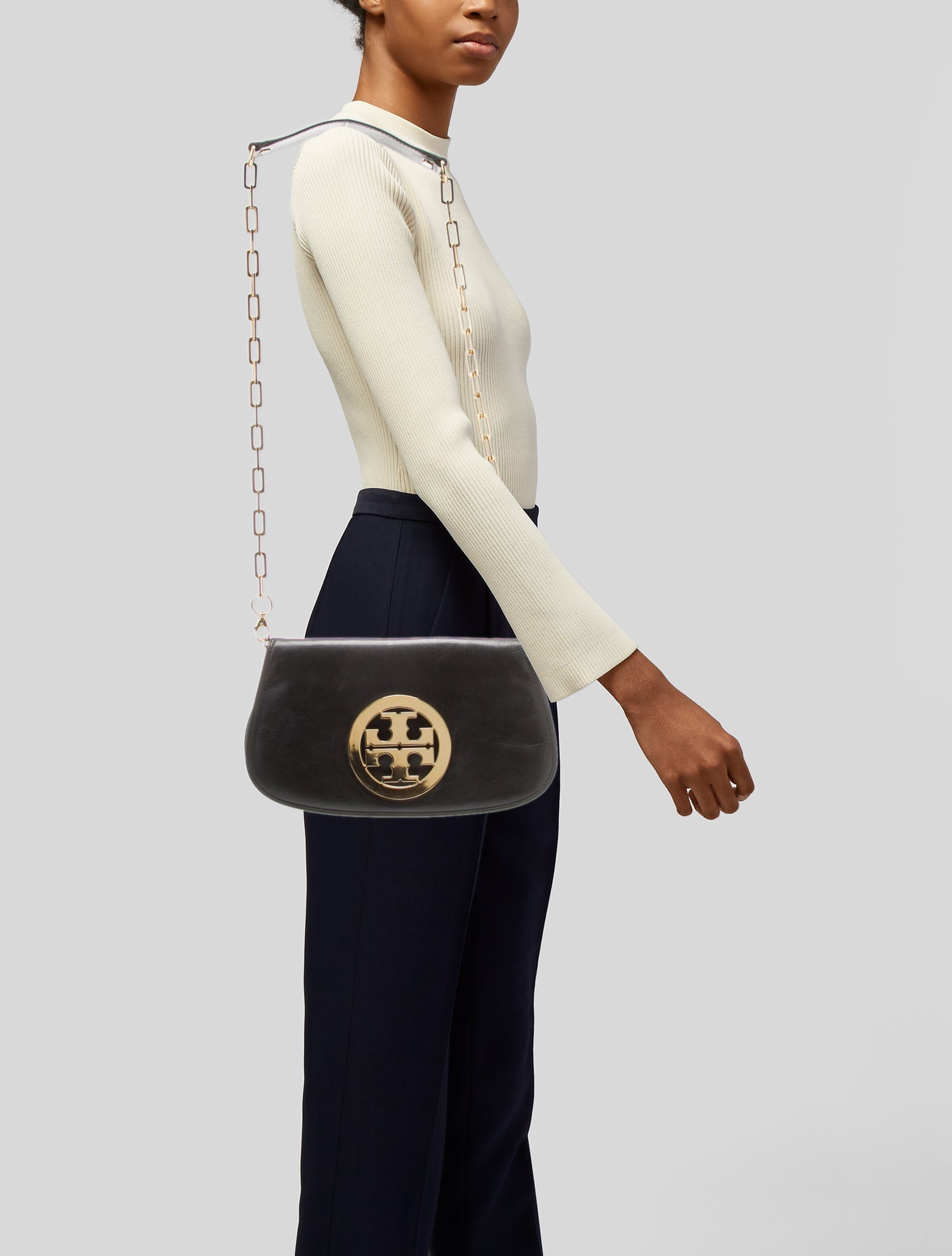 Tory Burch Leather Logo Crossbody Bag