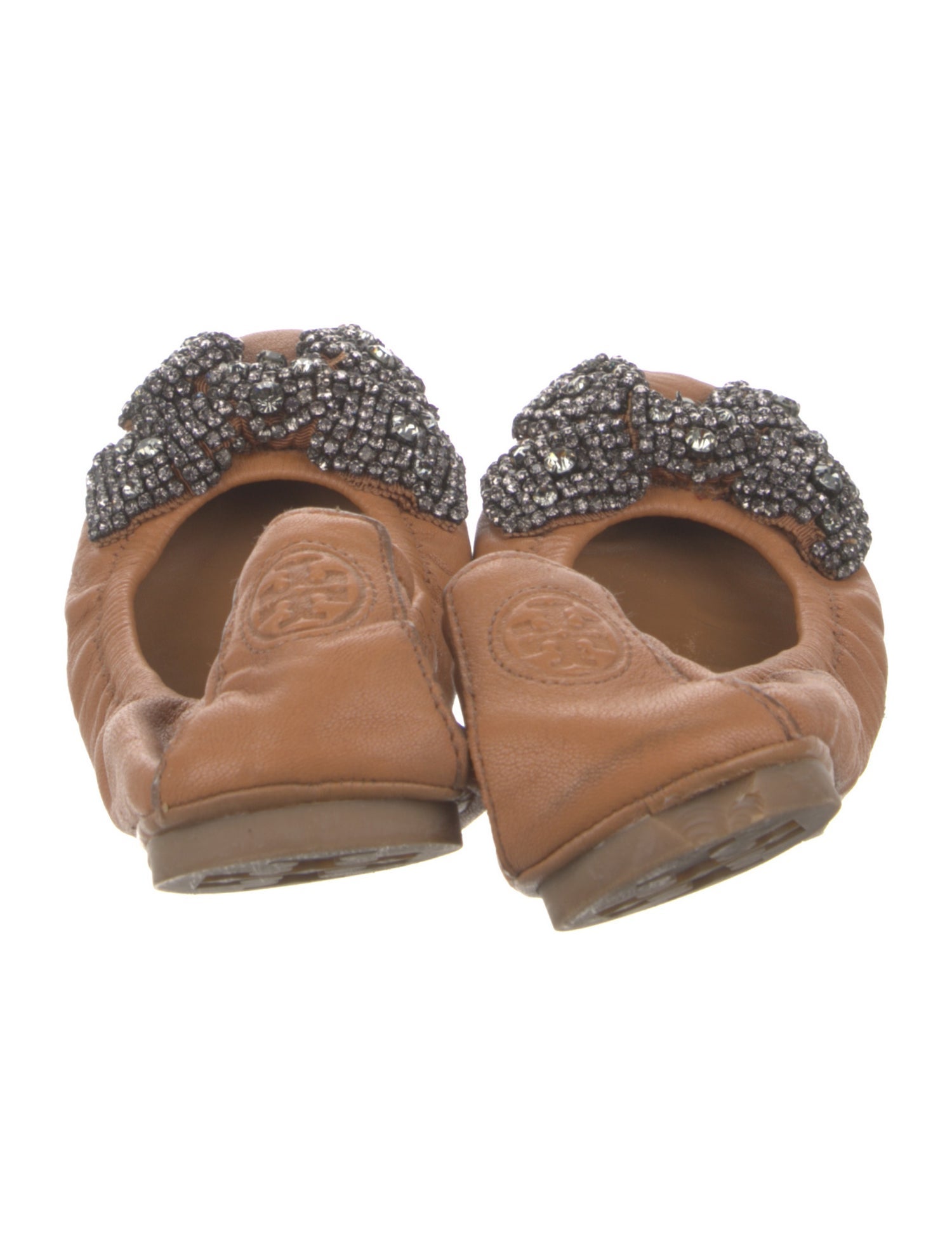 Tory Burch Leather Printed Ballet Flats