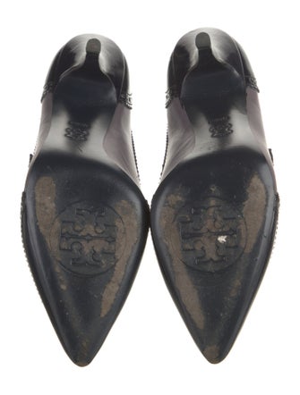 Tory Burch Leather Printed T-Strap Pumps