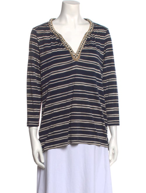 Tory Burch Silk Striped Top