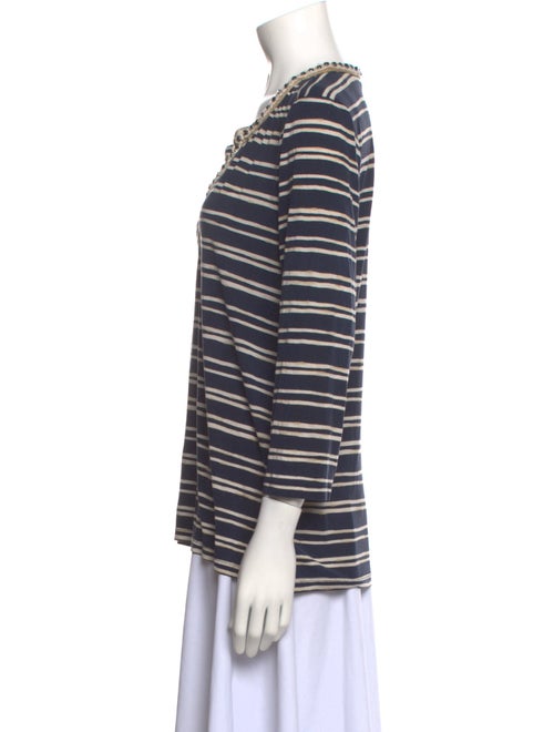 Tory Burch Silk Striped Top