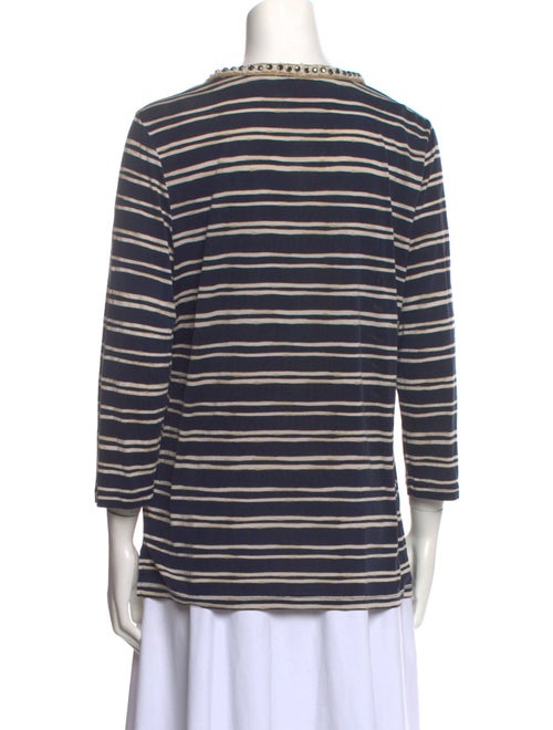 Tory Burch Silk Striped Top
