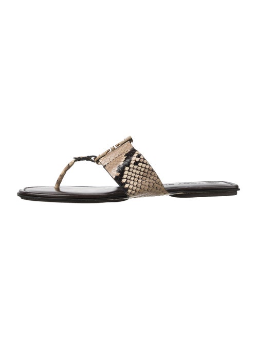 Tory Burch Embossed Leather Printed Slides