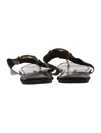Tory Burch Embossed Leather Printed Slides