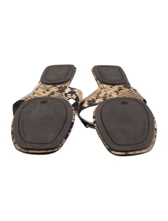 Tory Burch Embossed Leather Printed Slides