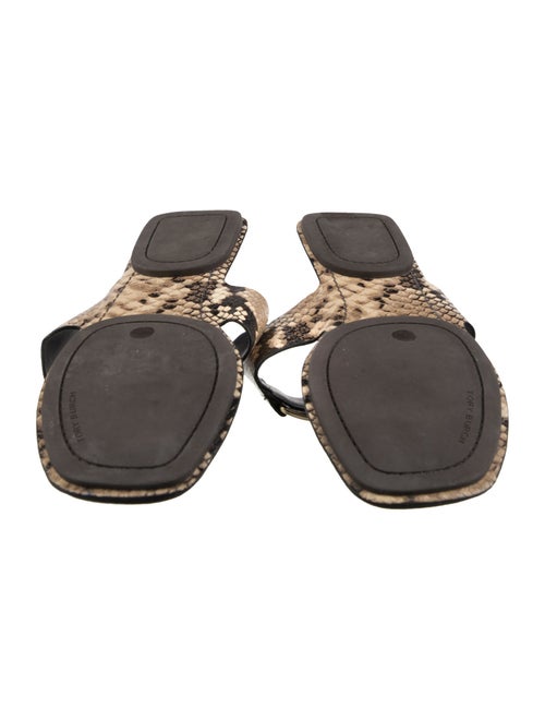 Tory Burch Embossed Leather Printed Slides