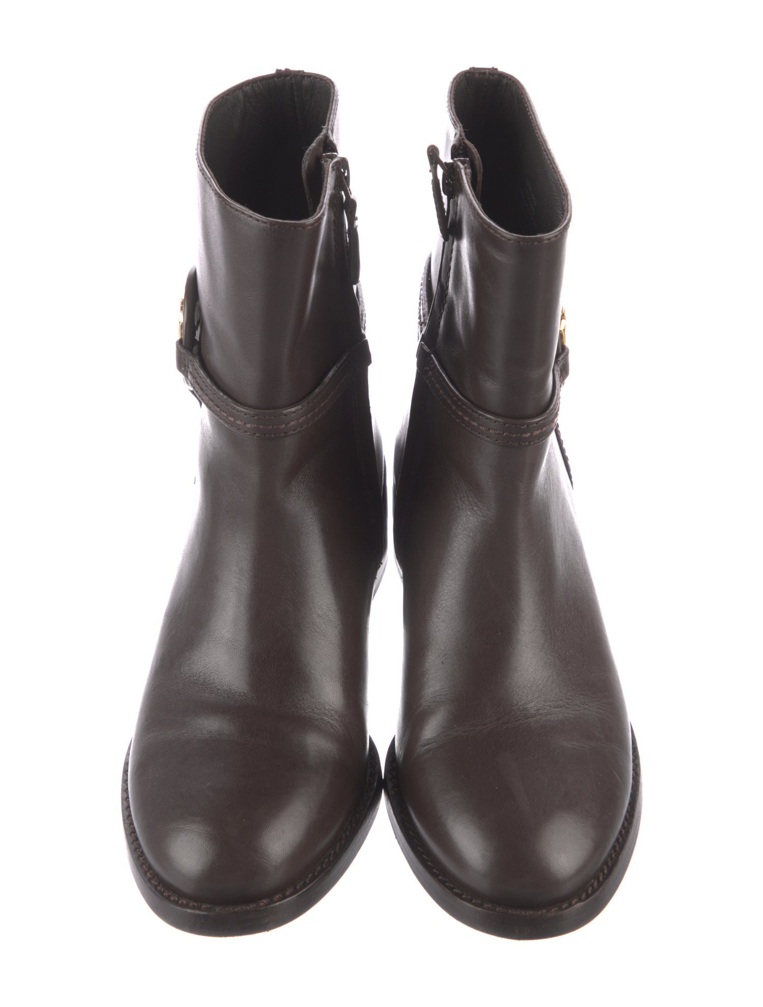 Tory Burch Leather Moto Boots