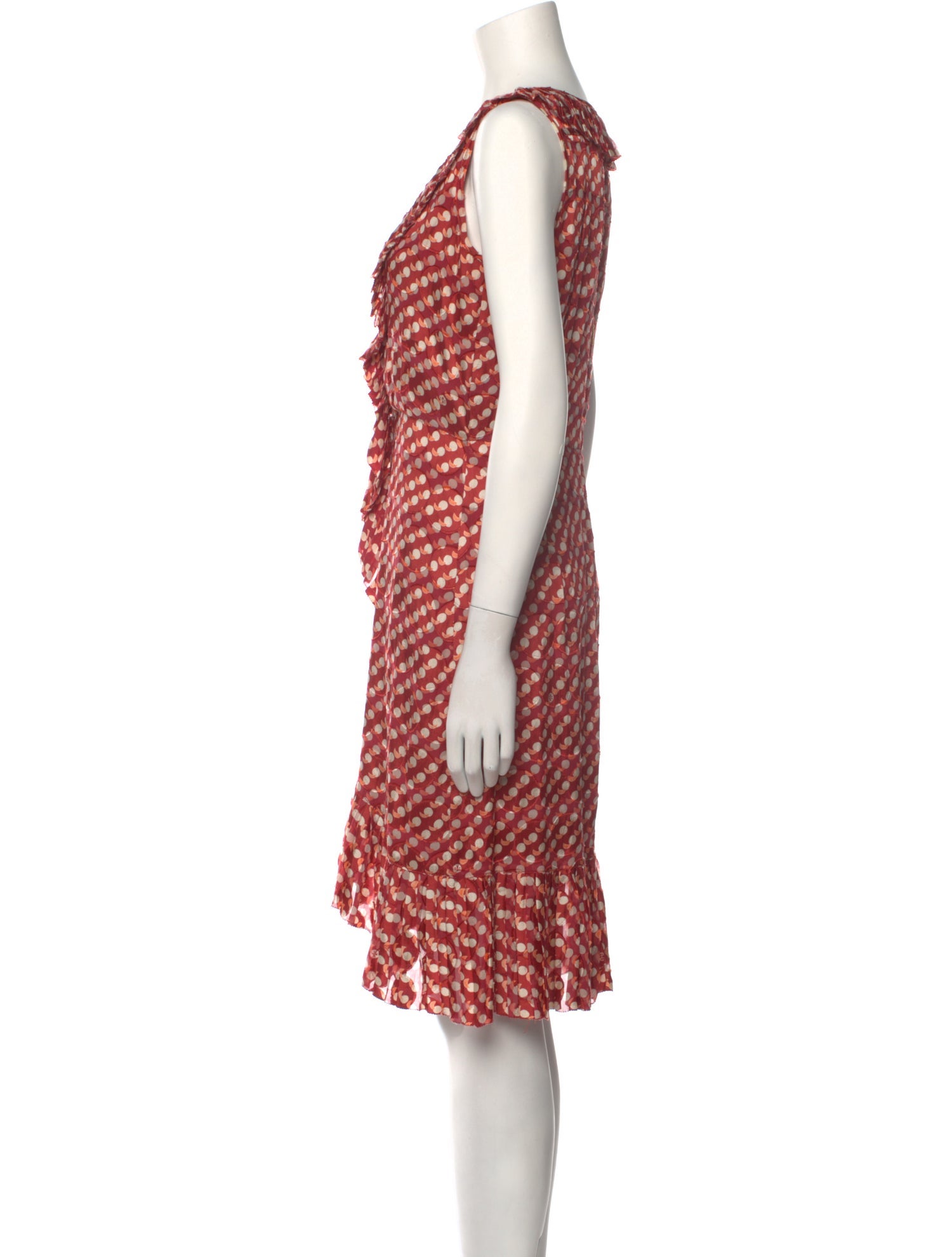 Tory Burch Polka Dot Print Midi Length Dress