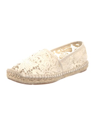 Tory Burch Lace Pattern Mesh Accents Espadrilles