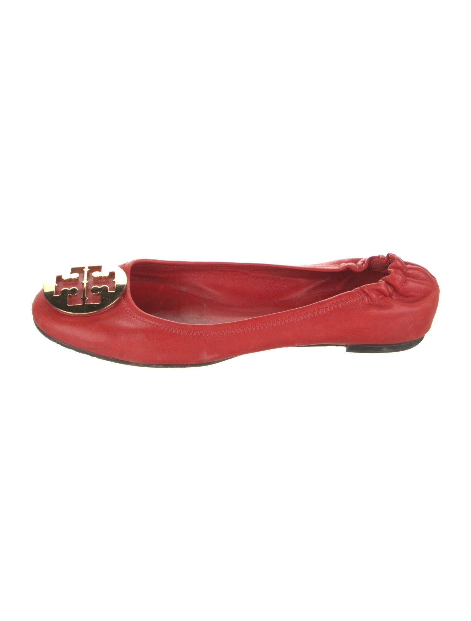 Tory Burch Leather Ballet Flats Red Flats, Shoes WTO684273 The