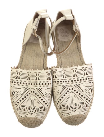 Tory Burch Leather Patterned Espadrilles
