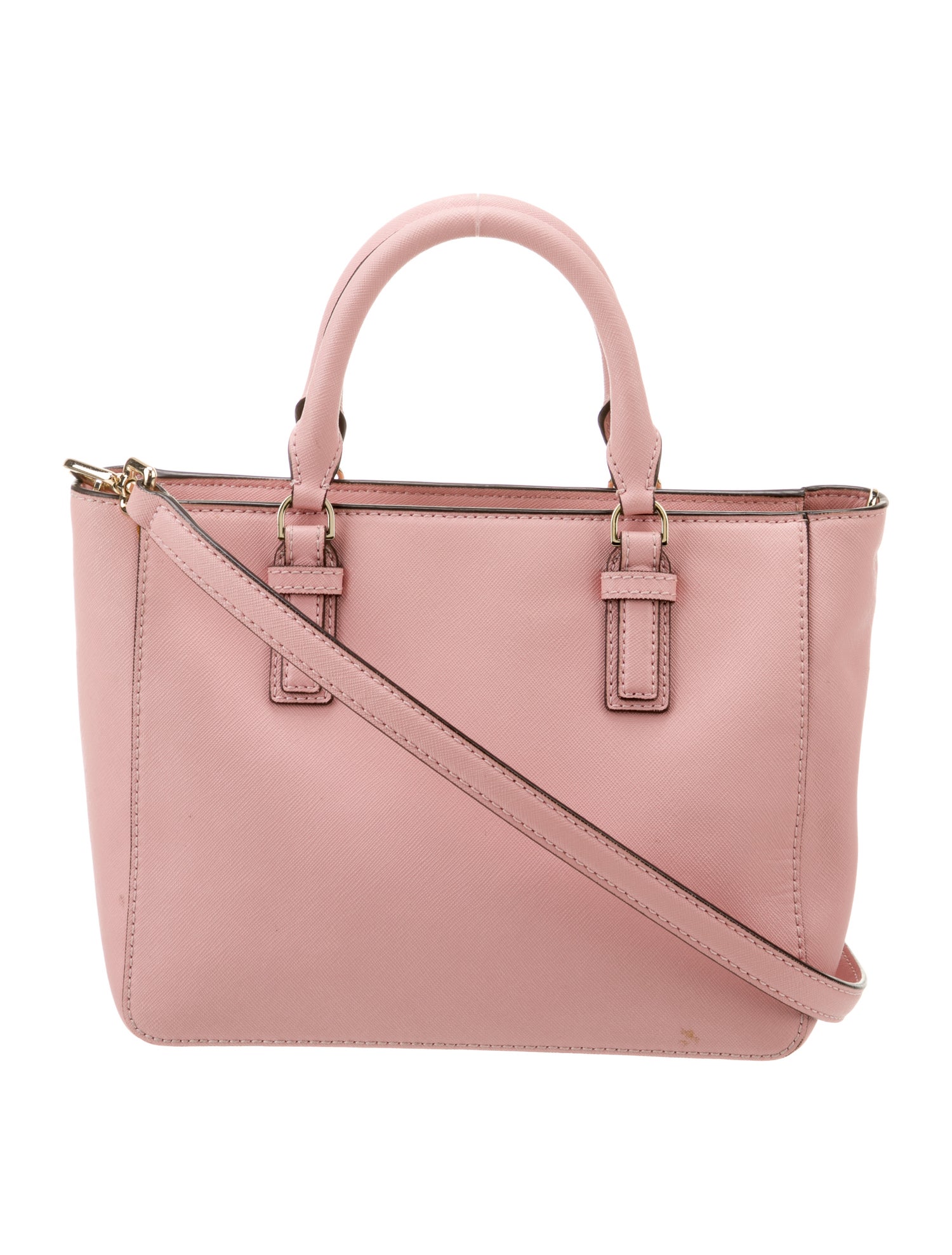 Tory Burch Saffiano Leather Top Handle Bag - Pink Handle Bags