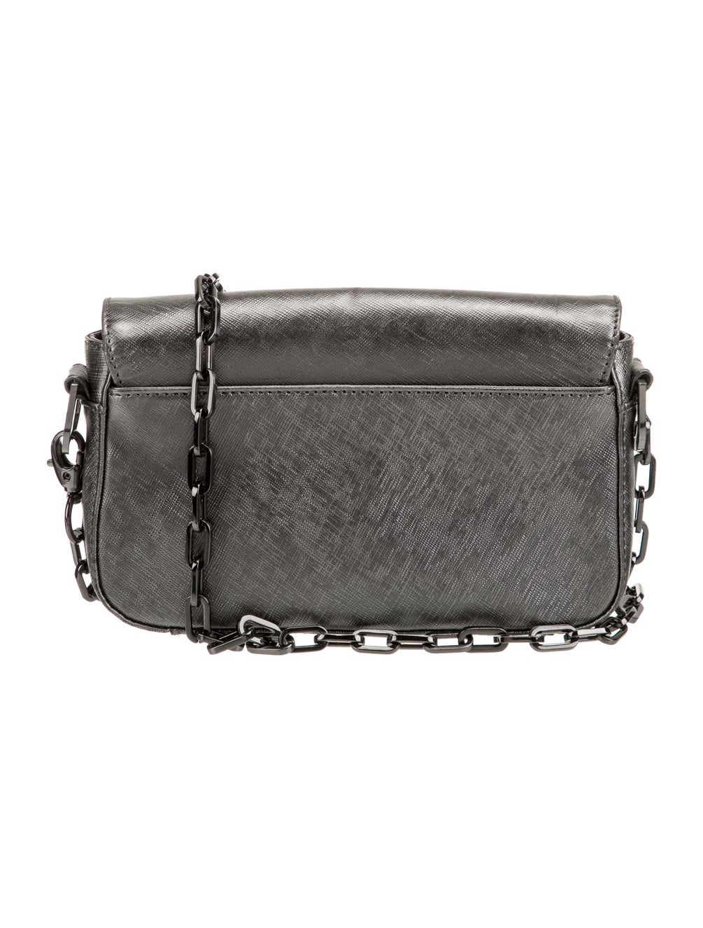 Tory Burch Saffiano Leather Clutch Grey Crossbody Bags, Handbags