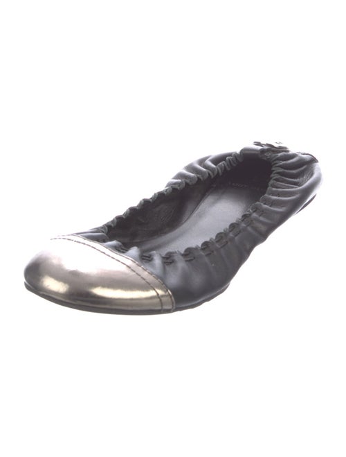 Tory Burch Leather Scalloped Accent Ballet Flats