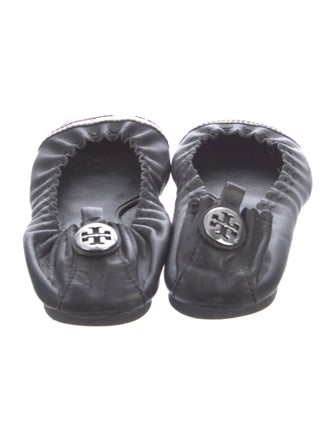 Tory Burch Leather Scalloped Accent Ballet Flats