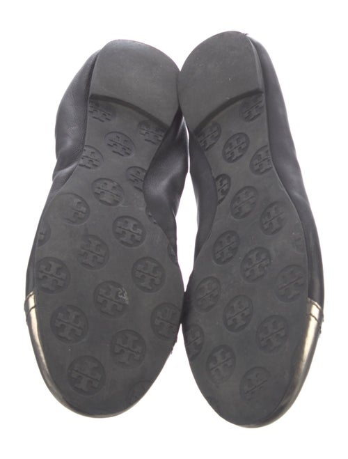 Tory Burch Leather Scalloped Accent Ballet Flats