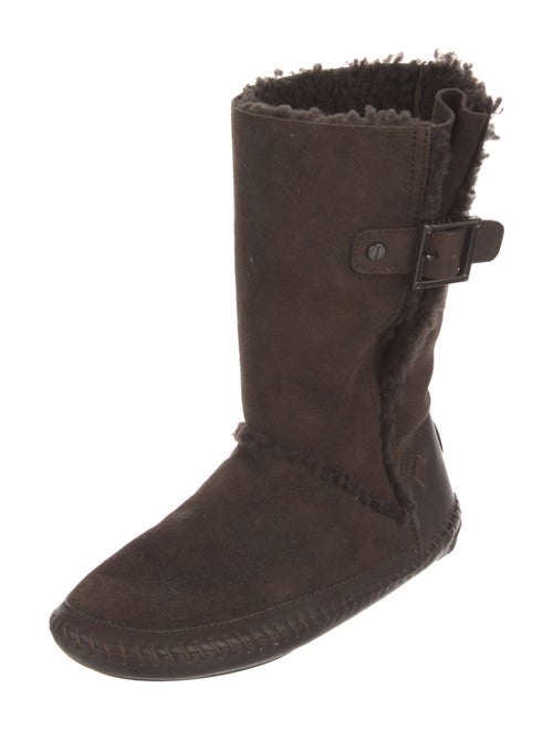 Tory Burch Suede Whipstitch Trim Boots