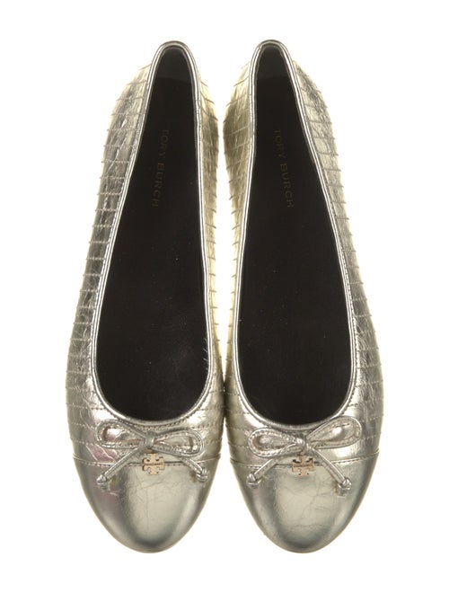 Tory Burch Leather Bow Accents Ballet Flats