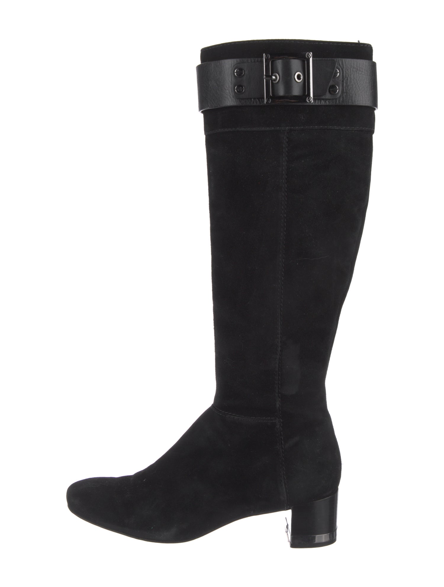 Tory Burch Suede Leather Trim Embellishment Boots