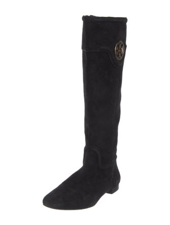 Tory Burch Suede Riding Boots