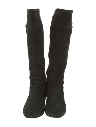 Tory Burch Suede Riding Boots