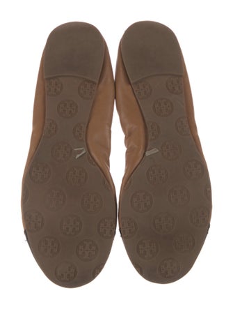 Tory Burch Leather Scalloped Accent Ballet Flats