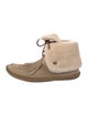 Tory Burch Suede Tassel Accents Lace-Up Boots