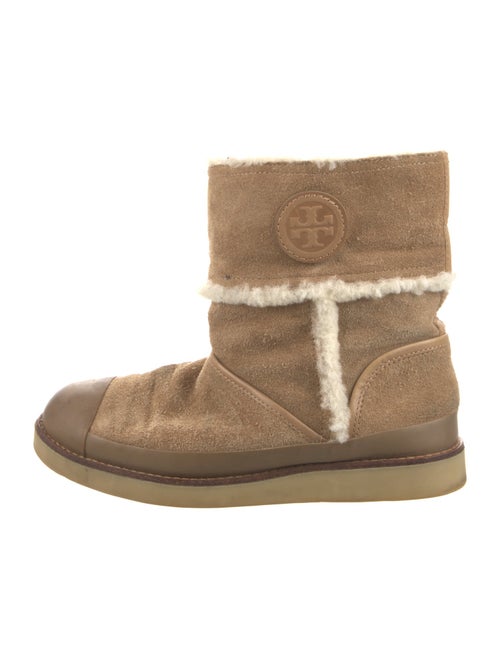 Tory Burch Suede Fur Trim Boots