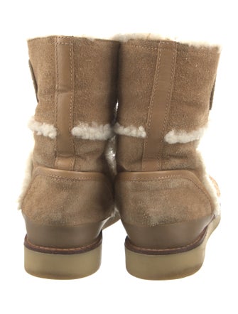 Tory Burch Suede Fur Trim Boots