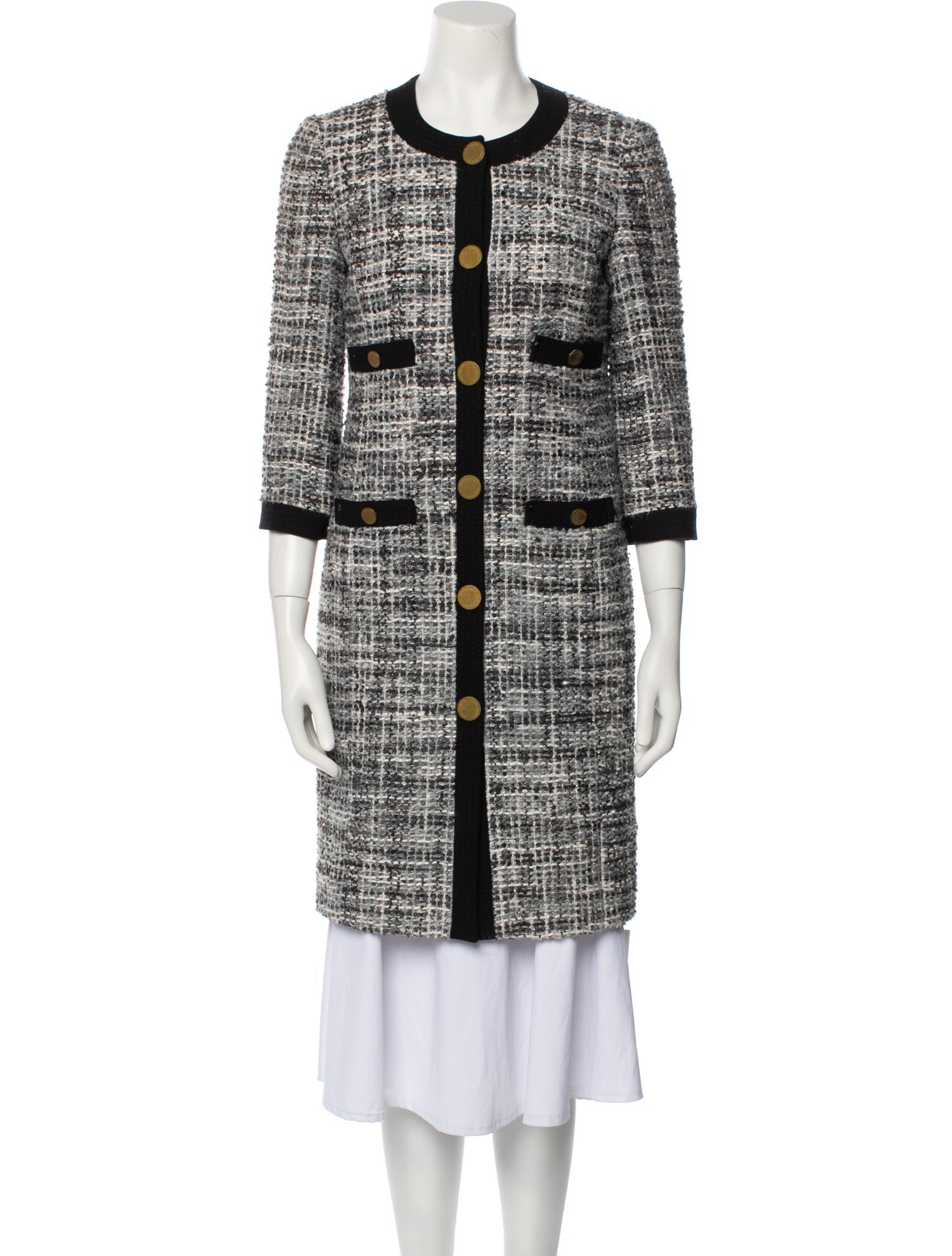Tory Burch Plaid Print Coat