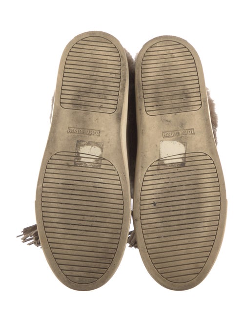 Tory Burch Suede Tassel Accents Lace-Up Boots