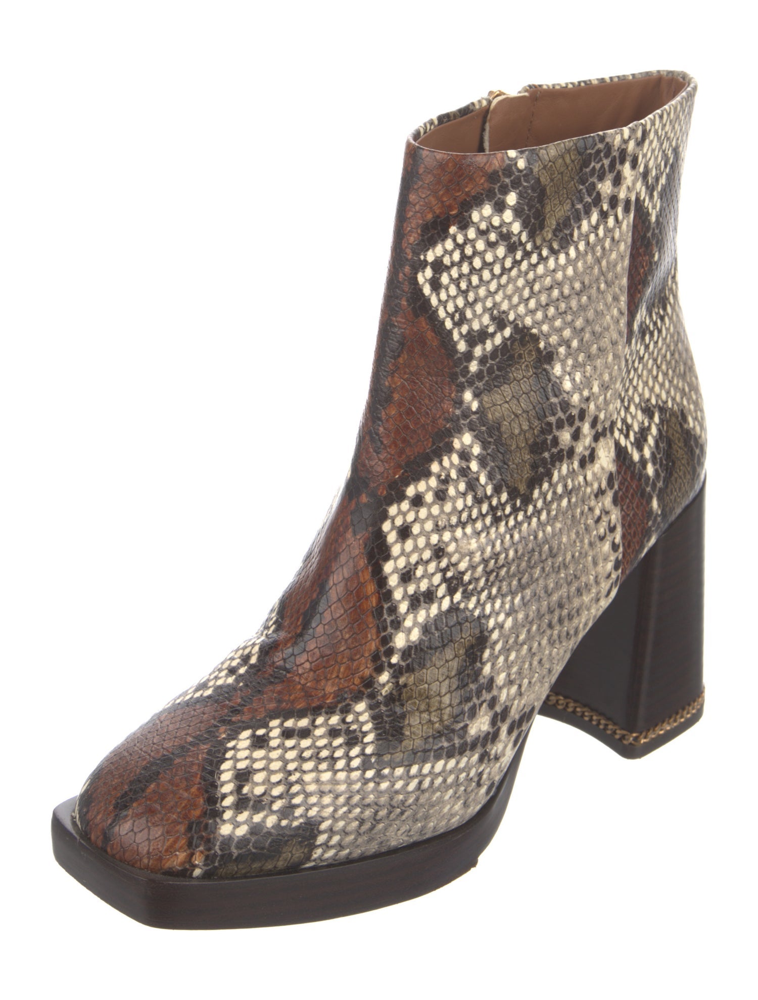 Tory Burch Leather Animal Print Boots