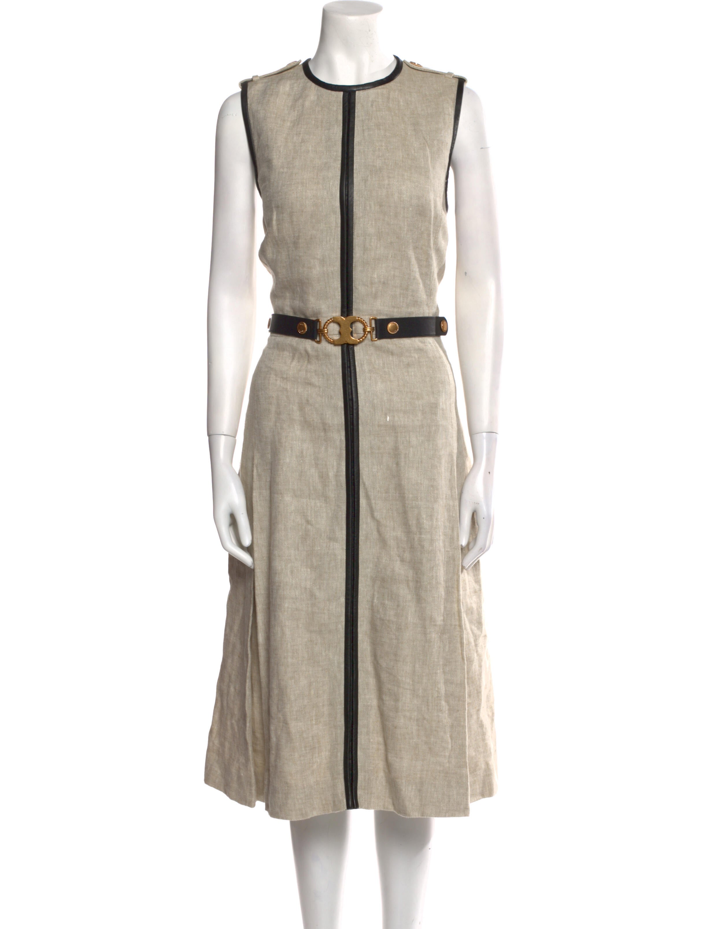 Tory Burch Linen Midi Length Dress - Neutrals Dresses, Clothing - WTO701279  | The RealReal
