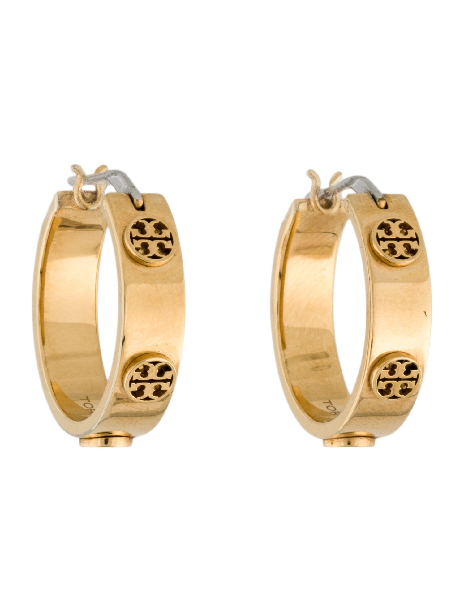 Tory Burch Miller Stud Hoop Earrings