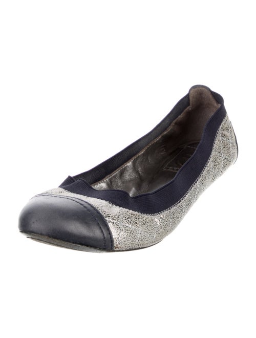 Tory Burch Signature Logo Leather Ballet Flats