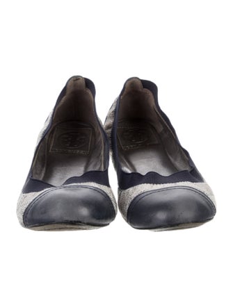 Tory Burch Signature Logo Leather Ballet Flats