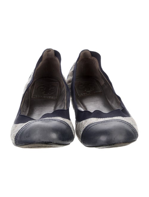 Tory Burch Signature Logo Leather Ballet Flats