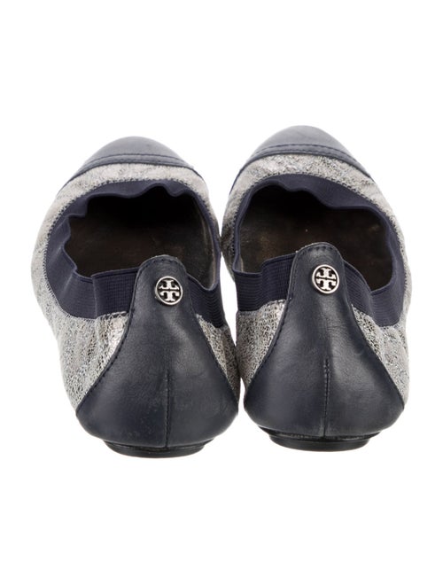 Tory Burch Signature Logo Leather Ballet Flats