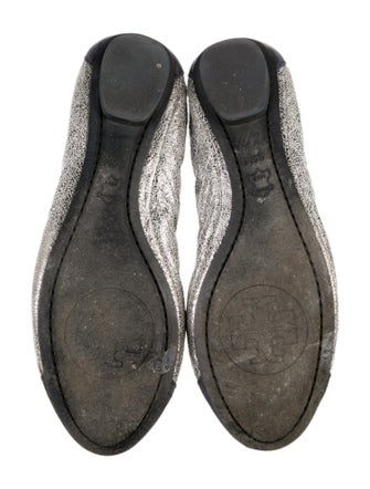 Tory Burch Signature Logo Leather Ballet Flats