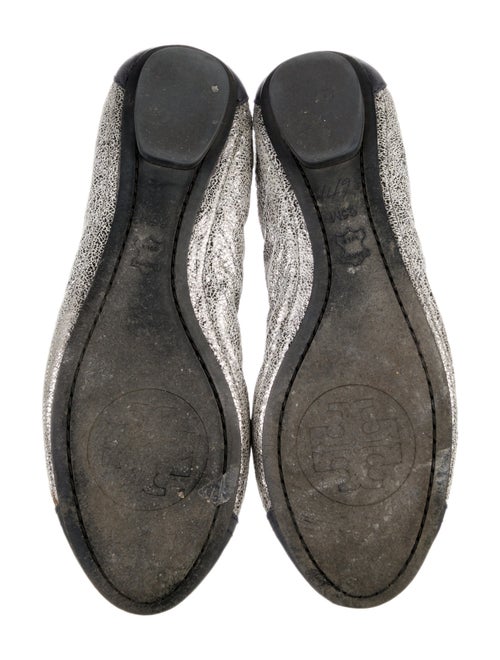 Tory Burch Signature Logo Leather Ballet Flats