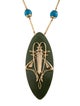 Tory Burch Resin Camille Grasshopper Pendant Necklace